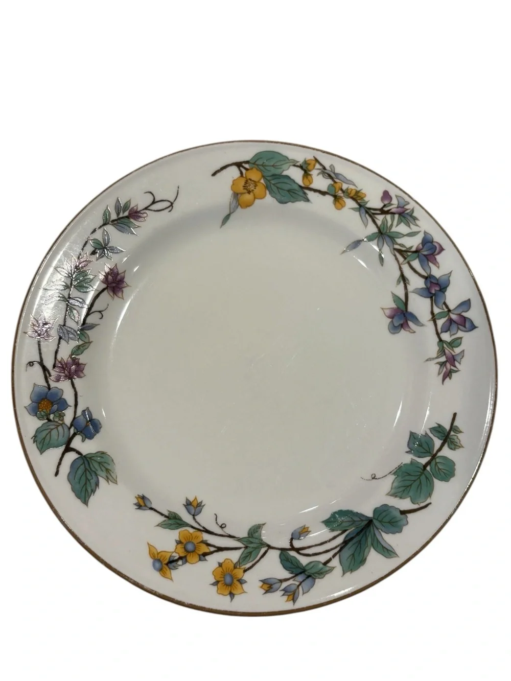 WoodHill By Citation Set Of 6 Floral Wild Flower Salad Dessert Plates 7 1/2”
